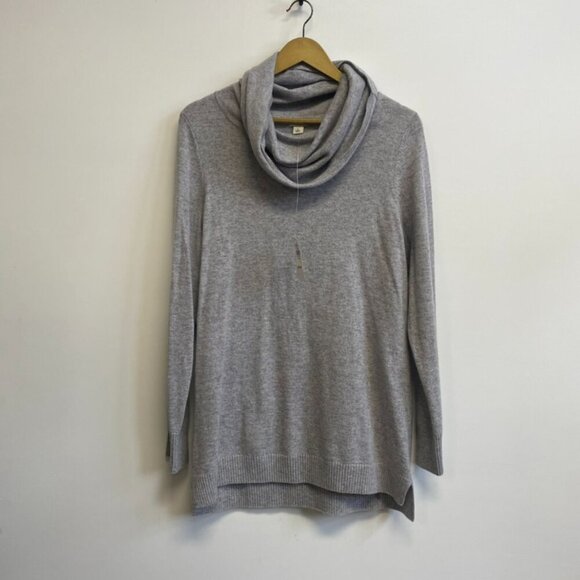 NWT LL Bean 100% Cashmere Gray Cowl Neck Sweater - Picture 6 of 8